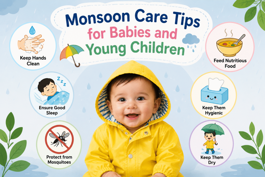 Monsoon Care Tips for Babies and Young Children